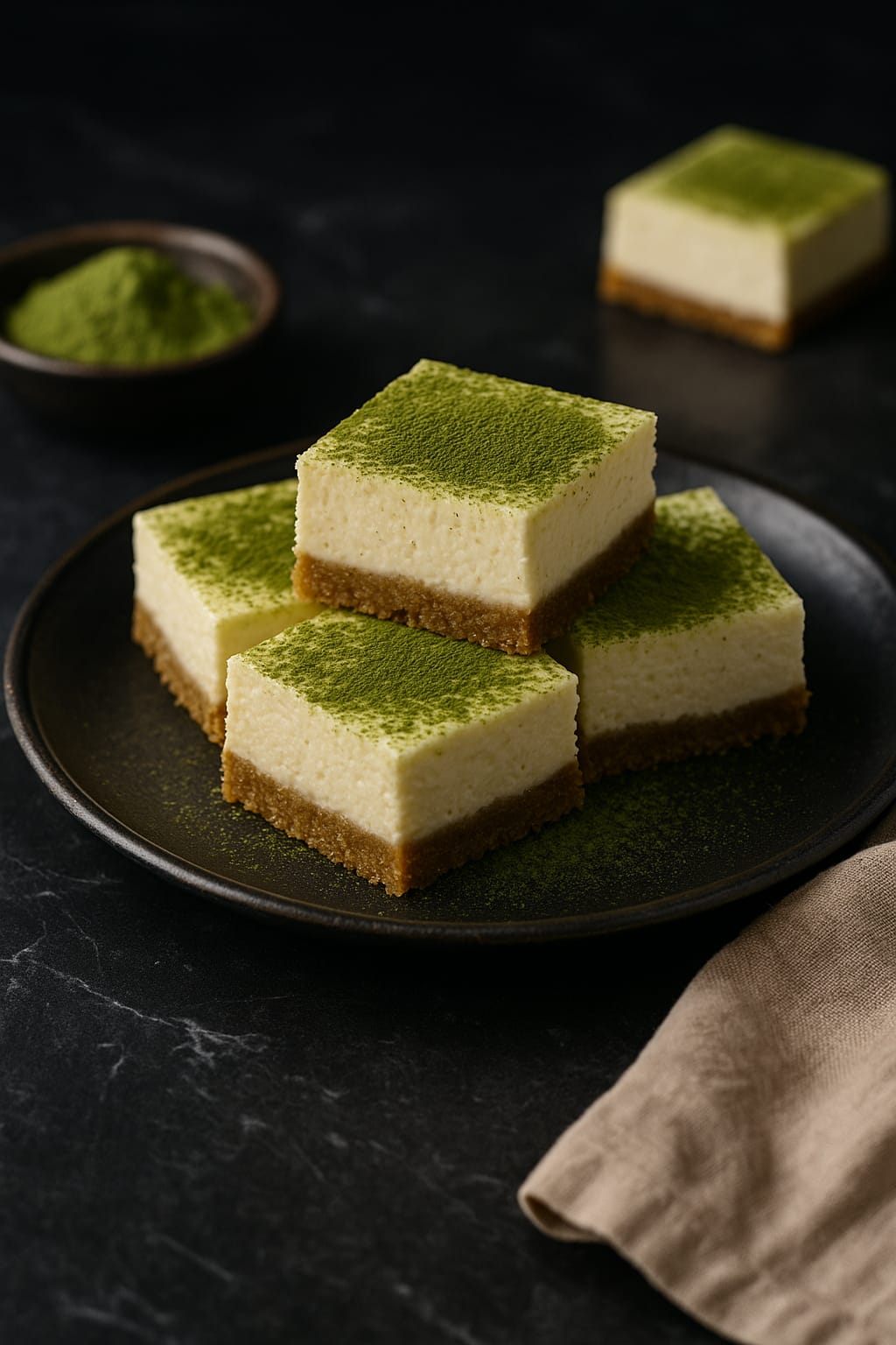 Matcha Cheesecake Bars